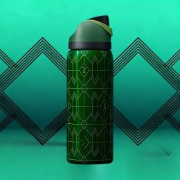304 Stainless Steel Outdoor Sports Water Bottle, Portable and Leak-Proof, Suitable for Daily Outings, Mountain Climbing, Fitness and Other Scenar (Color: Gree)